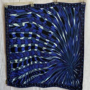 Emilio Pucci scarf, purple and black silk abstract print